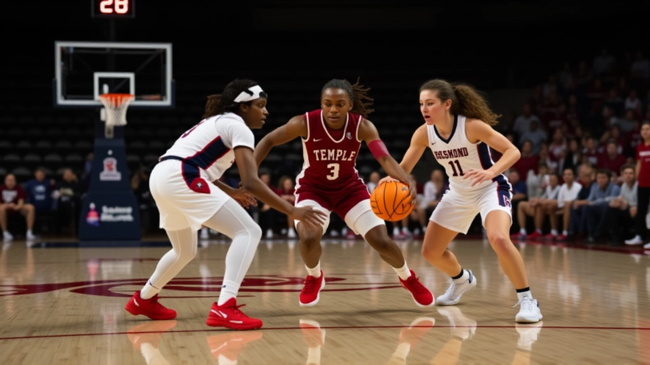 Richmond Spiders Stun Temple Owls 72-57 as Owls Go Scoreless for 5 Minutes in Final Quarter