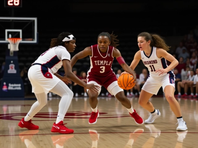 Richmond Spiders Stun Temple Owls 72-57 as Owls Go Scoreless for 5 Minutes in Final Quarter